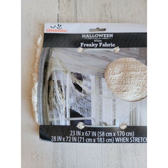 Halloween white freaky fabric home hanging web decor - Picture 2 of 7